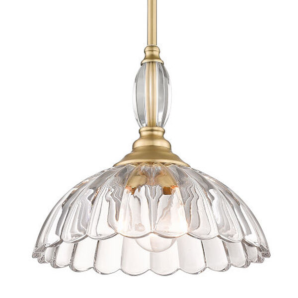 Audra One-Light Pendant with Clear Glass Shade, image 4